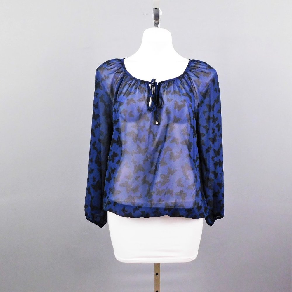 TU Women‎ Shirt Blue Black 12